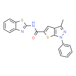 1H-Thieno[2,3-c]pyrazole-5-carboxamide,N-2-benzothiazolyl-3-methyl-1-phenyl-(9CI) structure