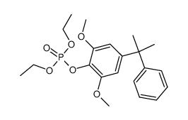 Phosphoric acid 2,6-dimethoxy-4-(1-methyl-1-phenyl-ethyl)-phenyl ester diethyl ester结构式