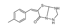 5-[(4-methylphenyl)methylidene]-1,2,3,3a-tetrahydro-[1,3]thiazolo[3,2-b][1,2,4]triazol-6-one结构式