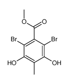 methyl 2,6-dibromo-3,5-dihydroxy-4-methylbenzoate结构式