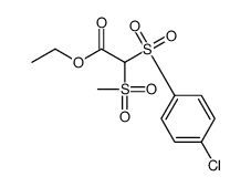 ethyl 2-(4-chlorophenyl)sulfonyl-2-methylsulfonylacetate结构式