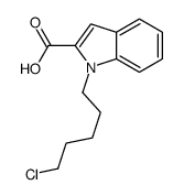 1-(5-chloropentyl)indole-2-carboxylic acid结构式