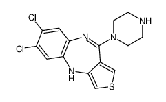 4H-Thieno3,4-b1,5benzodiazepine, 6,7-dichloro-10-(1-piperazinyl)- structure