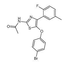 N-[5-(4-bromo-phenoxy)-4-(2-fluoro-5-methyl-phenyl)-thiazol-2-yl]-acetamide结构式
