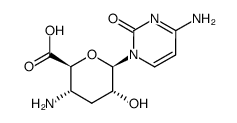4-amino-1-(4-amino-2-oxo-2H-pyrimidin-1-yl)-β-D-ribo-1,3,4-trideoxy-hexopyranuronic acid Structure
