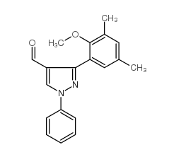 3-(2-methoxy-3,5-dimethylphenyl)-1-phenyl-1h-pyrazole-4-carbaldehyde Structure