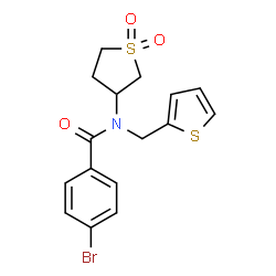 4-bromo-N-(1,1-dioxidotetrahydro-3-thienyl)-N-(2-thienylmethyl)benzamide structure