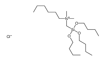 hexyl-dimethyl-(tributoxysilylmethyl)azanium,chloride Structure