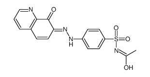 N-[4-[2-(8-oxoquinolin-7-ylidene)hydrazinyl]phenyl]sulfonylacetamide Structure