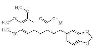 4-benzo[1,3]dioxol-5-yl-4-oxo-2-[(3,4,5-trimethoxyphenyl)methyl]butanoic acid Structure