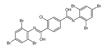 2-chloro-1-N,4-N-bis(2,4,6-tribromophenyl)benzene-1,4-dicarboxamide结构式