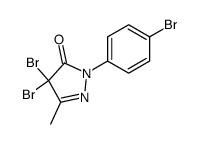 4,4-dibromo-2-(4-bromo-phenyl)-5-methyl-2,4-dihydro-pyrazol-3-one Structure