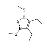 3,4-diethyl-2,5-bis(methylsulfanyl)-1,2,5-thiadiborole Structure