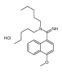 (4-methoxynaphthalene-1-carboximidoyl)-dipentylazanium,chloride Structure
