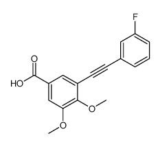 3-[2-(3-fluorophenyl)ethynyl]-4,5-dimethoxybenzoic acid Structure