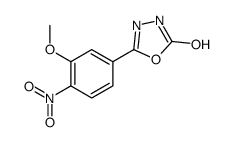 5-(3-methoxy-4-nitrophenyl)-3H-1,3,4-oxadiazol-2-one结构式