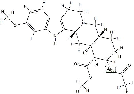 (3β)-17α-(Acetyloxy)-11-methoxyyohimban-16α-carboxylic acid methyl ester结构式