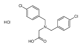 2-[bis[(4-chlorophenyl)methyl]amino]acetic acid,hydrochloride Structure