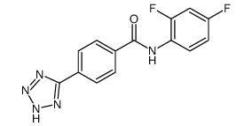 N-(2,4-difluorophenyl)-4-(2H-tetrazol-5-yl)benzamide结构式