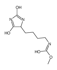 methyl N-[4-(2,5-dioxoimidazolidin-4-yl)butyl]carbamate结构式