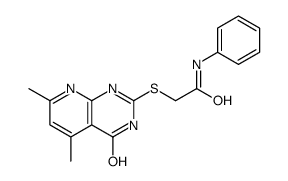 2-[(5,7-dimethyl-4-oxo-1H-pyrido[2,3-d]pyrimidin-2-yl)sulfanyl]-N-phenylacetamide结构式