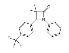 3,3-dimethyl-1-phenyl-4-[4-(trifluoromethyl)phenyl]azetidin-2-one Structure