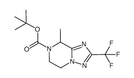 tert-butyl 8-methyl-2-(trifluoromethyl)-5,6-dihydro-[1,2,4]triazolo[1,5-a]pyrazine-7(8H)-carboxylate结构式