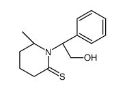 (6S)-1-[(1R)-2-hydroxy-1-phenylethyl]-6-methylpiperidine-2-thione结构式