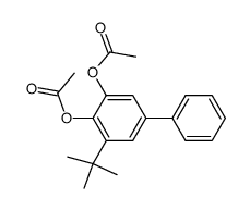 5-t-butyl-1,1'-biphenyl-3,4-diyl diacetate Structure