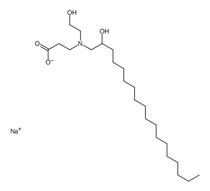 sodium N-(2-hydroxyethyl)-N-(2-hydroxyoctadecyl)-beta-alaninate structure