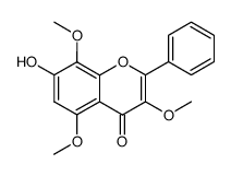 7-hydroxy-3,5,8-trimethoxyflavone结构式
