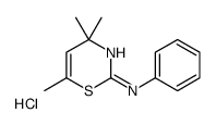 4,4,6-trimethyl-N-phenyl-1,3-thiazin-2-amine,hydrochloride Structure