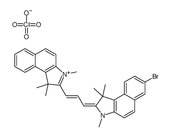 2-[3-(7-Bromo-1,1,3-trimethyl-1,3-dihydrobenzo[e]indol-2-ylidene)propenyl]-1,1,3-trimethyl-1H-benzo[e]indolium perchlorate Structure