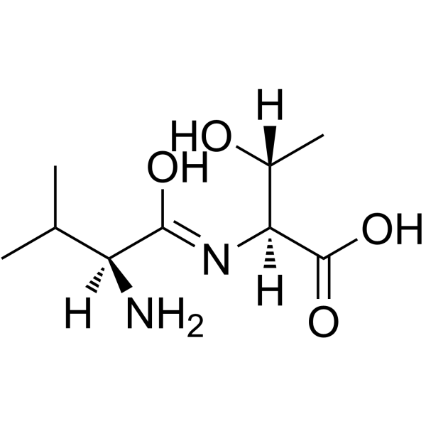 (2S,3R)-2-((S)-2-Amino-3-methylbutanamido)-3-hydroxybutanoic acid Structure