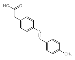 2-[4-(4-methylphenyl)diazenylphenyl]acetic acid structure