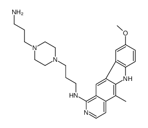 N-[3-[4-(3-aminopropyl)piperazin-1-yl]propyl]-9-methoxy-5-methyl-6H-pyrido[4,3-b]carbazol-1-amine Structure