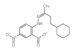 2-Butanone,4-cyclohexyl-, 2-(2,4-dinitrophenyl)hydrazone结构式