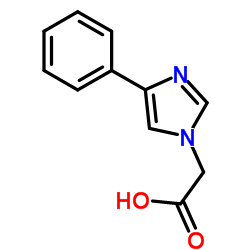 4-phenyl-1H-Imidazole-1-acetic acid结构式