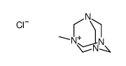 1-Methyl-3,5,7-triaza-1-azonia tricyclo (3.3.1.1.(3.7)) decane Structure