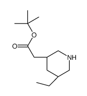 3-Piperidineaceticacid,5-ethyl-,1,1-dimethylethylester,(3R,5S)-(9CI) Structure