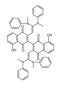 3,3'-bis(2,2-bis(methyl(phenyl)amino)vinyl)-8,8'-dihydroxy-[2,2'-binaphthalene]-1,1',4,4'-tetraone Structure