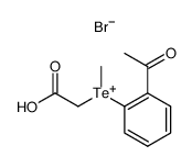 (2-acetylphenyl)(carboxymethyl)(methyl)telluronium bromide Structure