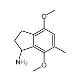 (9ci)-2,3-二氢-4,7-二甲氧基-6-甲基-1H-茚-1-胺结构式