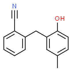 Benzonitrile, 2-[(2-hydroxy-5-methylphenyl)methyl]- (9CI) structure