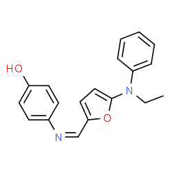 Phenol,p-[[5-(N-ethylanilino)furfurylidene]amino]- (8CI)结构式