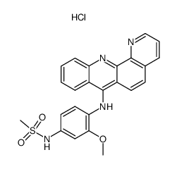 N-[4-(Benzo[b][1,10]phenanthrolin-7-ylamino)-3-methoxy-phenyl]-methanesulfonamide; hydrochloride结构式