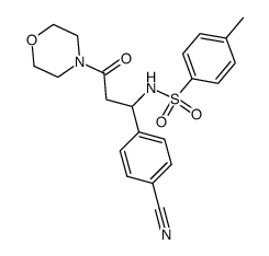 N-[1-(4-Cyano-phenyl)-3-morpholin-4-yl-3-oxo-propyl]-4-methyl-benzenesulfonamide结构式