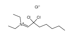 N-(2,2-dichloroheptylidene)-N-ethylethanaminium chloride结构式