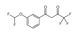 1-(3-DIFLUOROMETHOXY-PHENYL)-4,4,4-TRIFLUORO-BUTANE-1,3-DIONE结构式