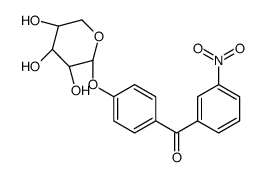 (3-nitrophenyl)-[4-[(2S,3R,4S,5R)-3,4,5-trihydroxyoxan-2-yl]oxyphenyl]methanone Structure